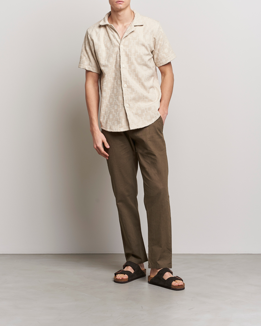 Men | Shirts | OAS | Machu Terry Short Sleeve Shirt Beige