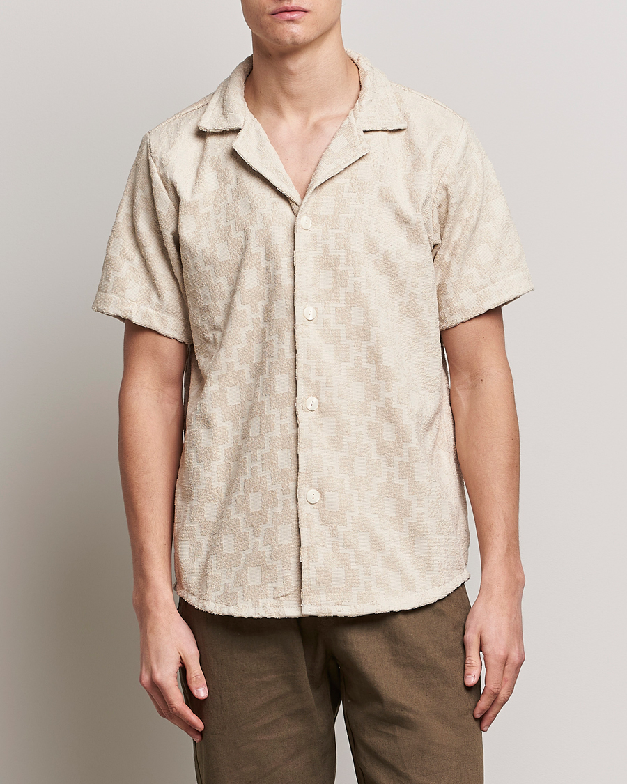 Men | The Terry Collection | OAS | Machu Terry Short Sleeve Shirt Beige
