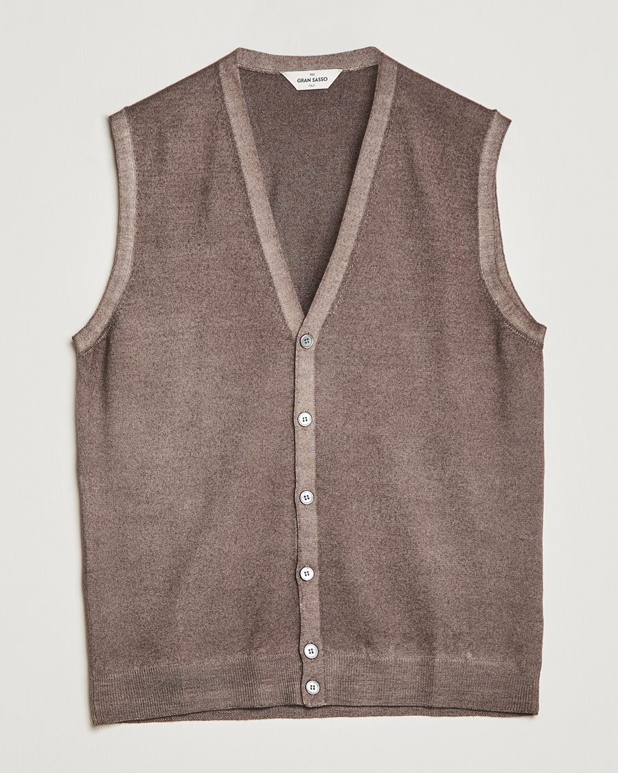 Men | Pullovers | Gran Sasso | Vintage Merino Fashion Fit Slipover Beige