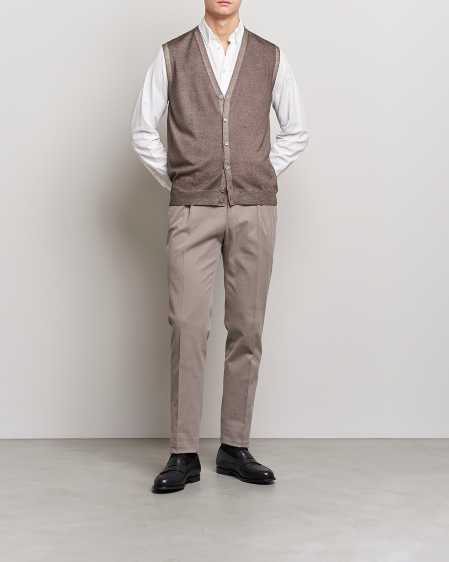 Men | Sweaters & Knitwear | Gran Sasso | Vintage Merino Fashion Fit Slipover Beige