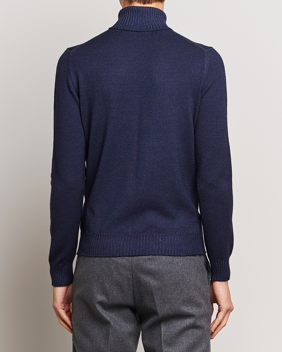 Men | Sweaters & Knitwear | Gran Sasso | Vintage Merino Fashion Fit Polo Navy