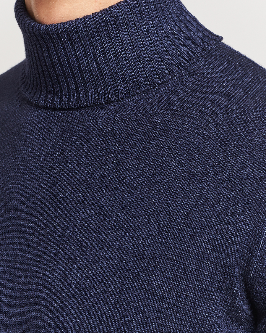 Men | Sweaters & Knitwear | Gran Sasso | Vintage Merino Fashion Fit Polo Navy