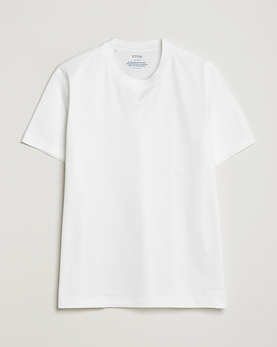 Men | T-Shirts | Eton | Filo Di Scozia Cotton T-Shirt White