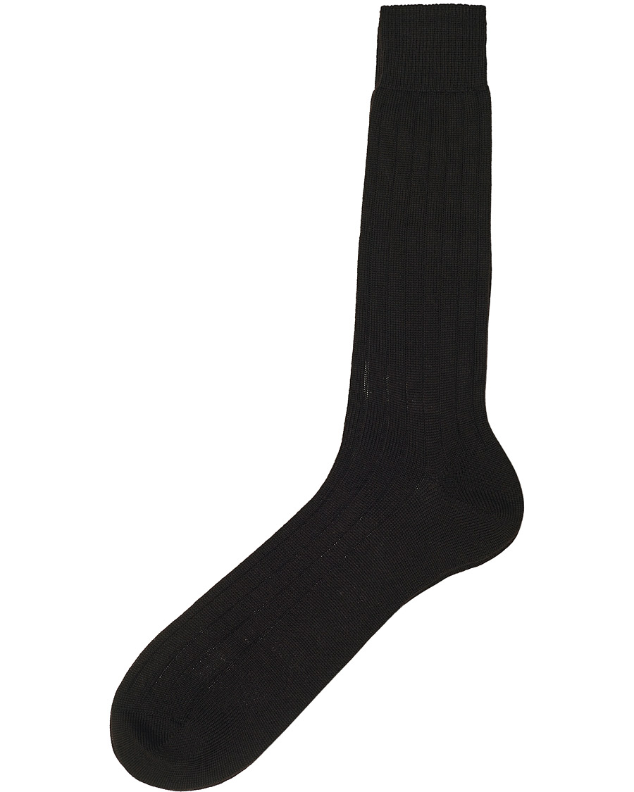 Men |  | Bresciani | Wool/Nylon Heavy Ribbed Socks Brown