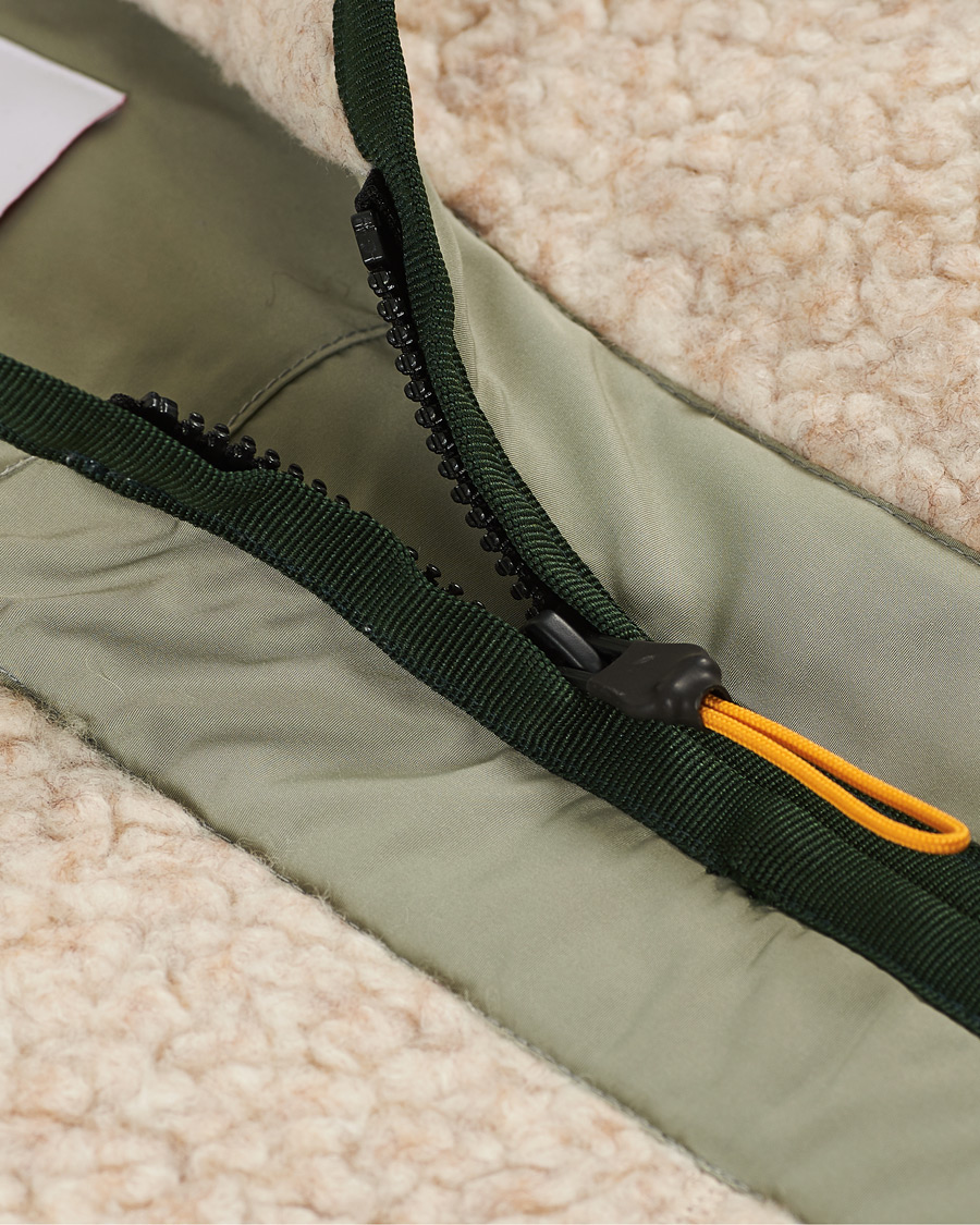 Men | Sweaters & Knitwear | Orlebar Brown | Baird Fleece Full Zip Dune/Artichoke