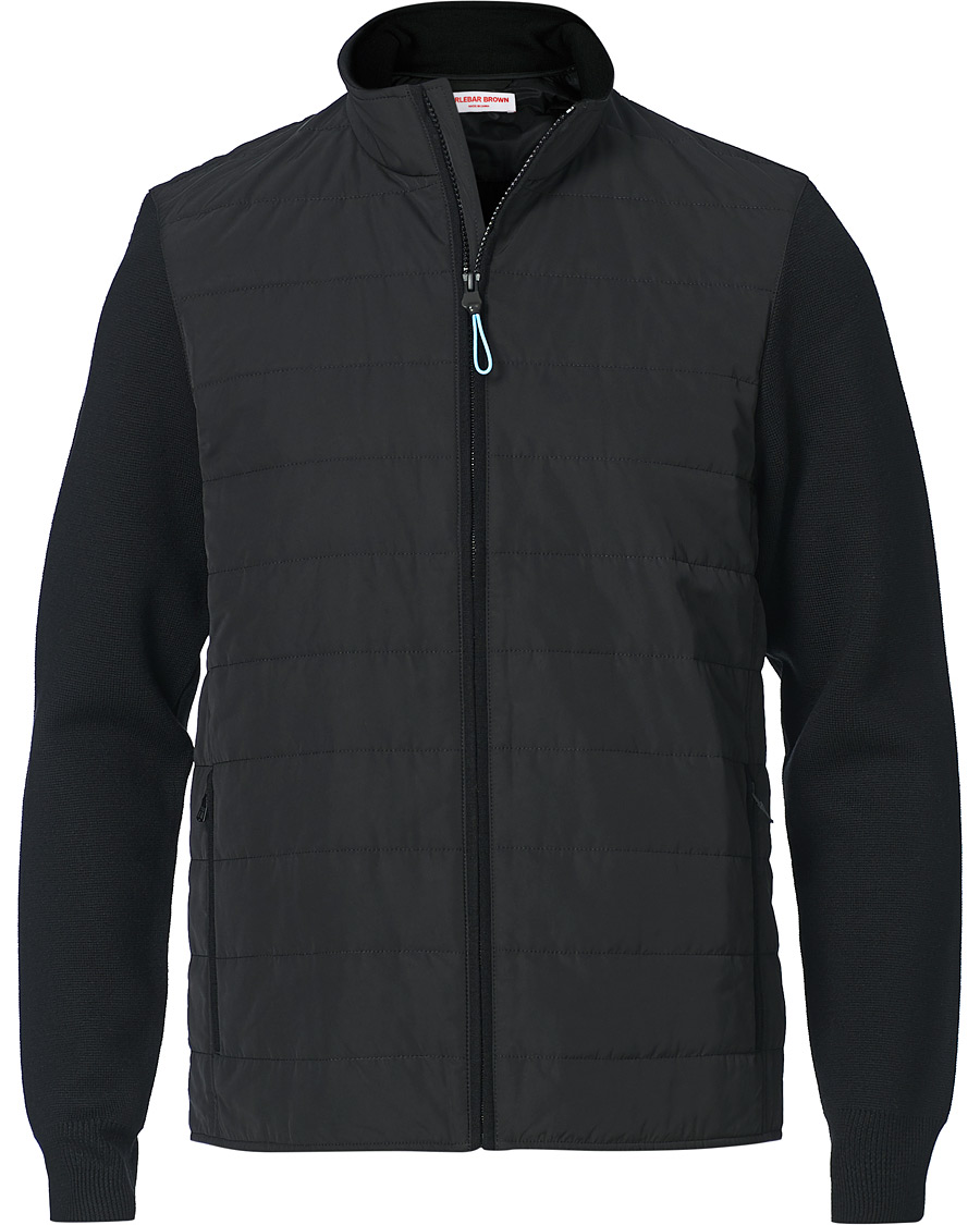 Men | Sweaters & Knitwear | Orlebar Brown | Terrence Hybrid Full Zip Black