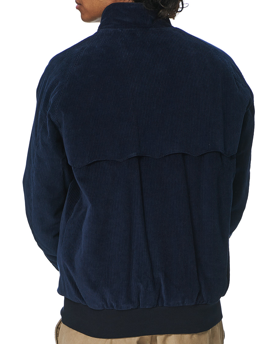 Baracuta G9 Padded Corduroy Harrington Jacket Navy at