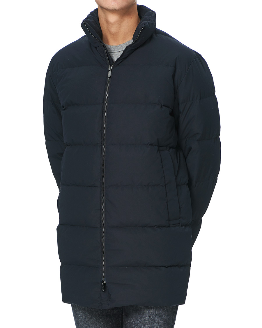Men | Coats & Jackets | Emporio Armani | Comfort Stretch Down Parka Navy