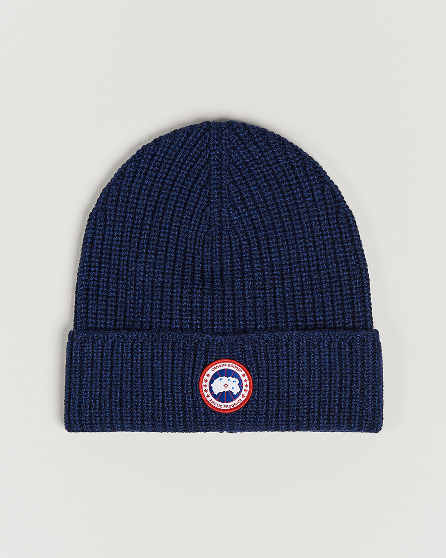 Men | Canada Goose Arctic Disc Rib Toque Navy Heather | Canada Goose | Arctic Disc Rib Toque Navy Heather