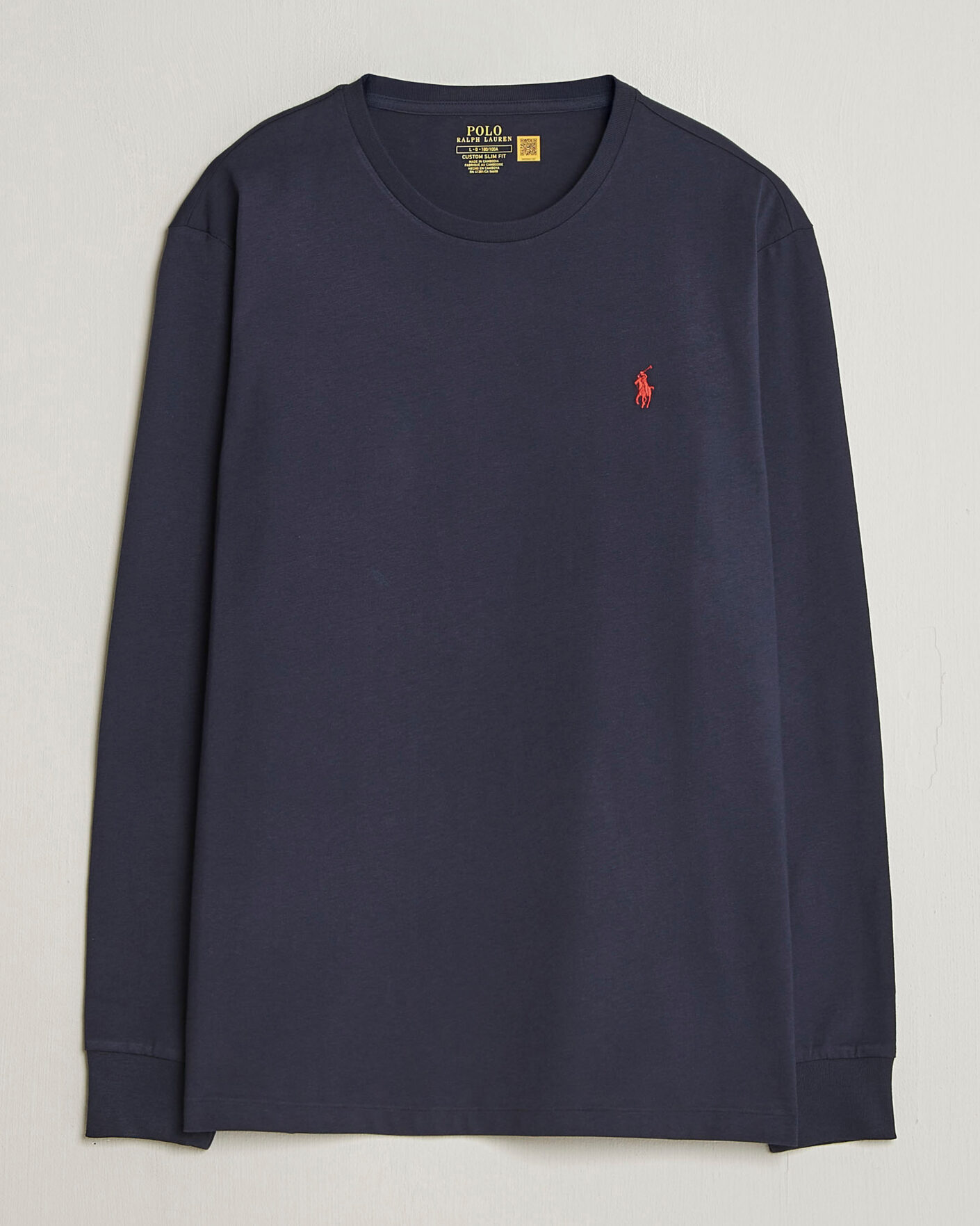 Men | T-Shirts | Polo Ralph Lauren | Custom Slim Fit Long Sleeve Tee Ink