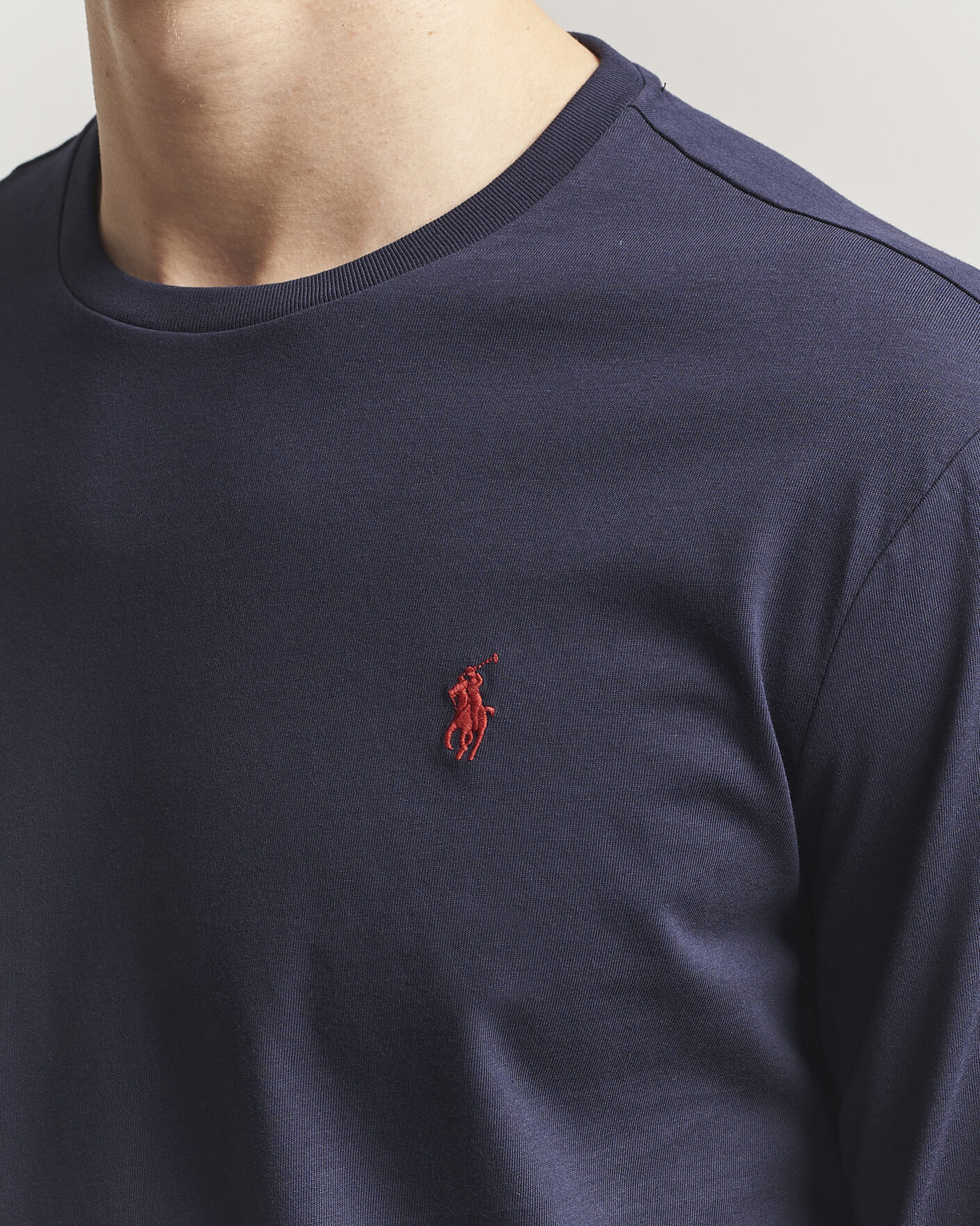 Men | T-Shirts | Polo Ralph Lauren | Custom Slim Fit Long Sleeve Tee Ink