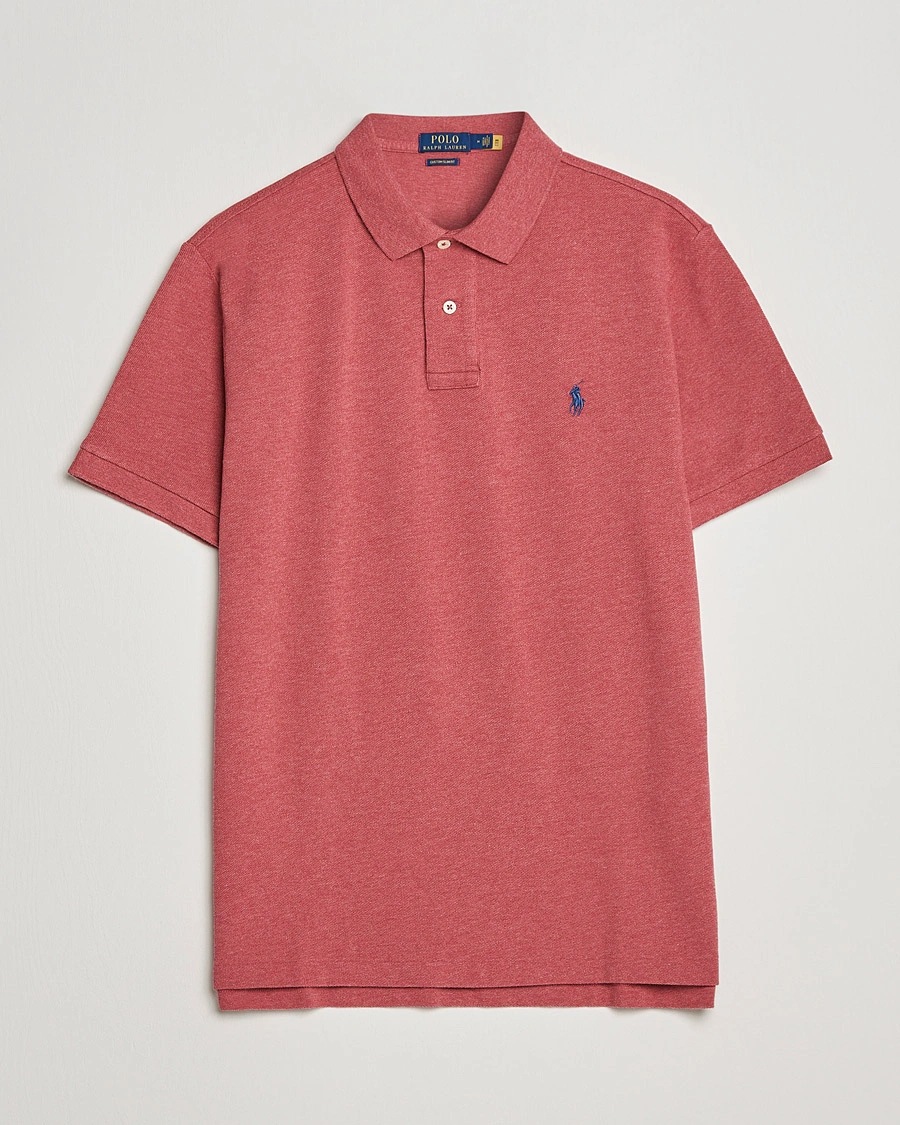 Men | Polo Shirts | Polo Ralph Lauren | Custom Slim Fit Polo Venetian Red Heather