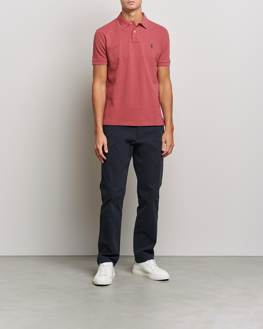 Men | Polo Shirts | Polo Ralph Lauren | Custom Slim Fit Polo Venetian Red Heather