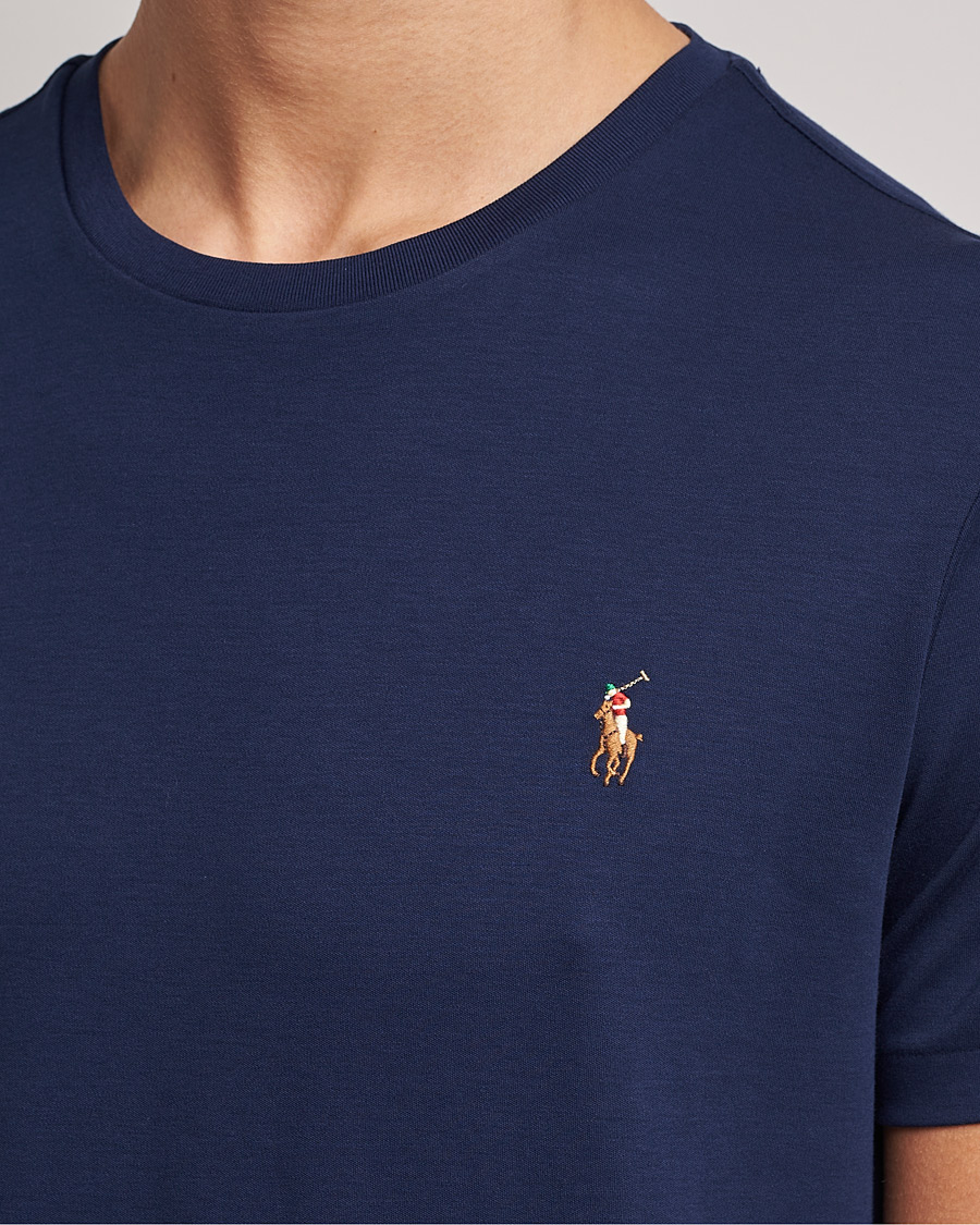 Men | T-Shirts | Polo Ralph Lauren | Luxury Pima Cotton Crew Neck T-Shirt French Navy