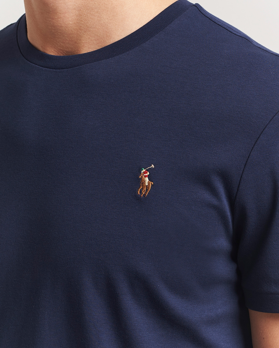Men | T-Shirts | Polo Ralph Lauren | Luxury Pima Cotton Crew Neck T-Shirt Refined Navy