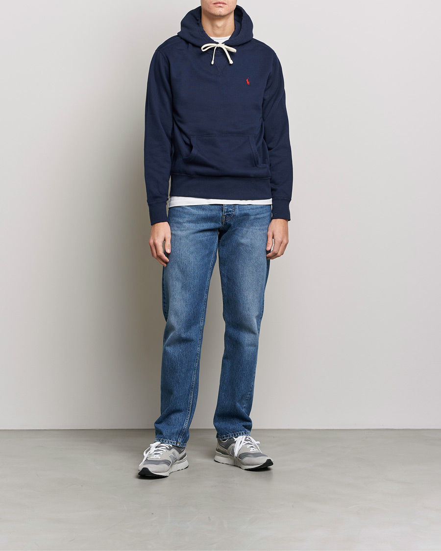 Polo Ralph Lauren RL Fleece Hoodie Cruise Navy at CareOfCarl.com