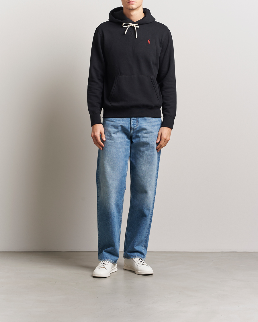 Men | Sweaters & Knitwear | Polo Ralph Lauren | RL Fleece Hoodie Polo Black