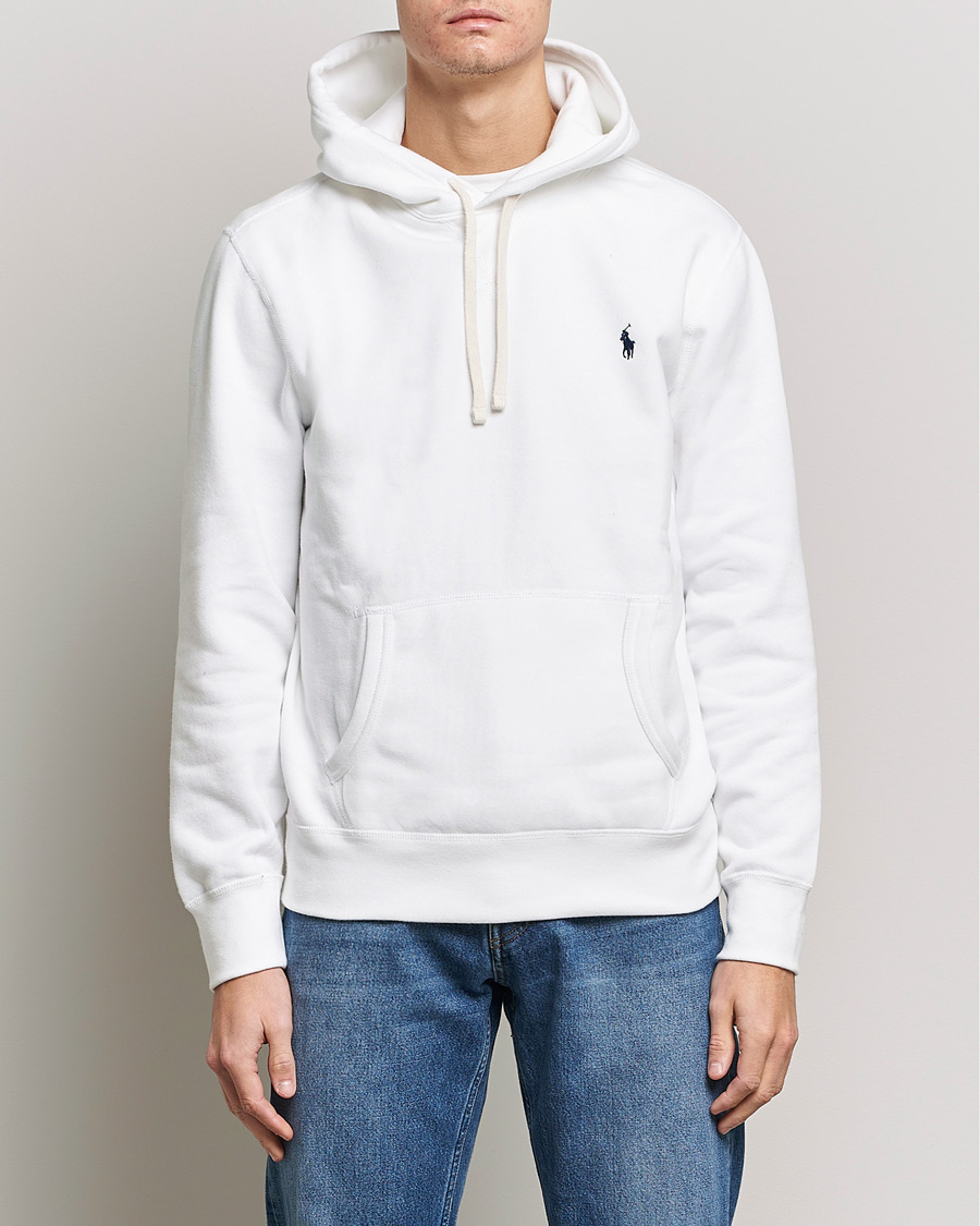 Men | Hooded Sweatshirts | Polo Ralph Lauren | RL Fleece Hoodie White