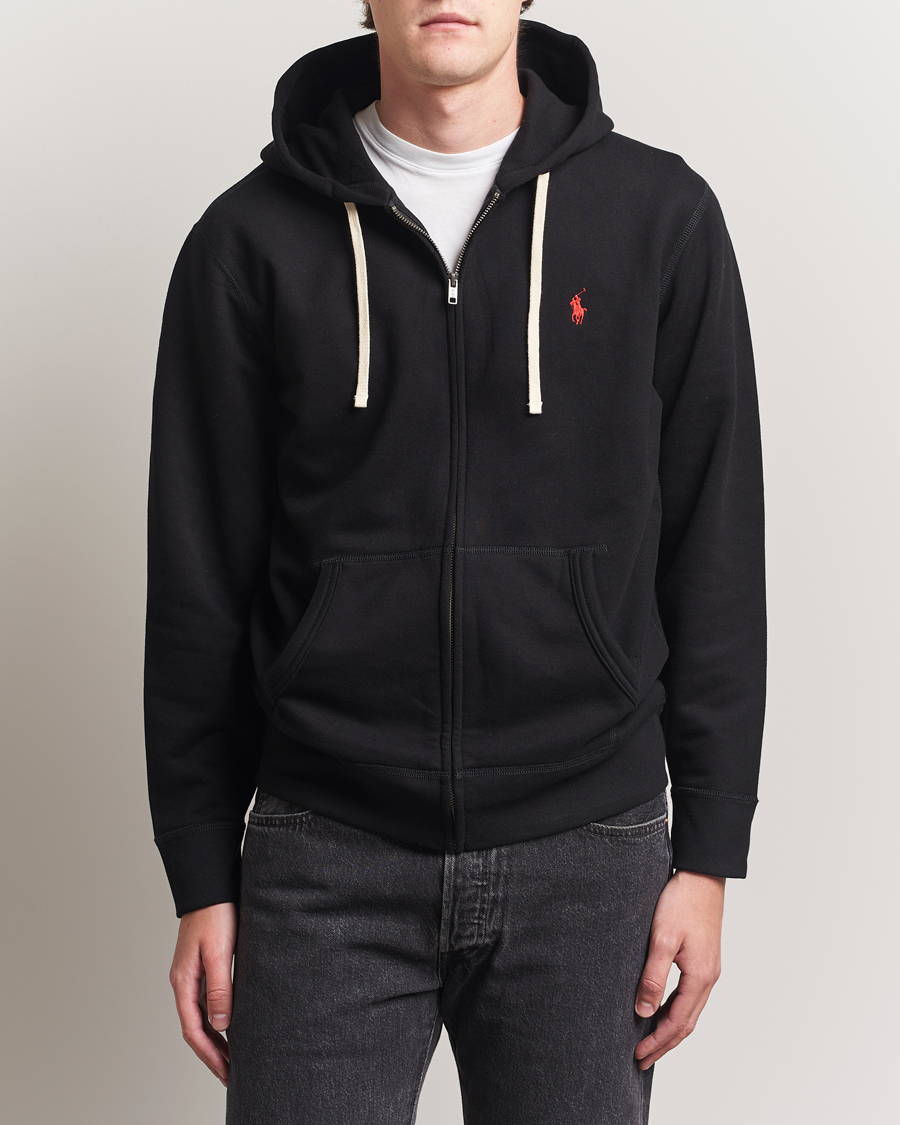 Men | Sweaters & Knitwear | Polo Ralph Lauren | Fleece Full Zip Hoodie Polo Black
