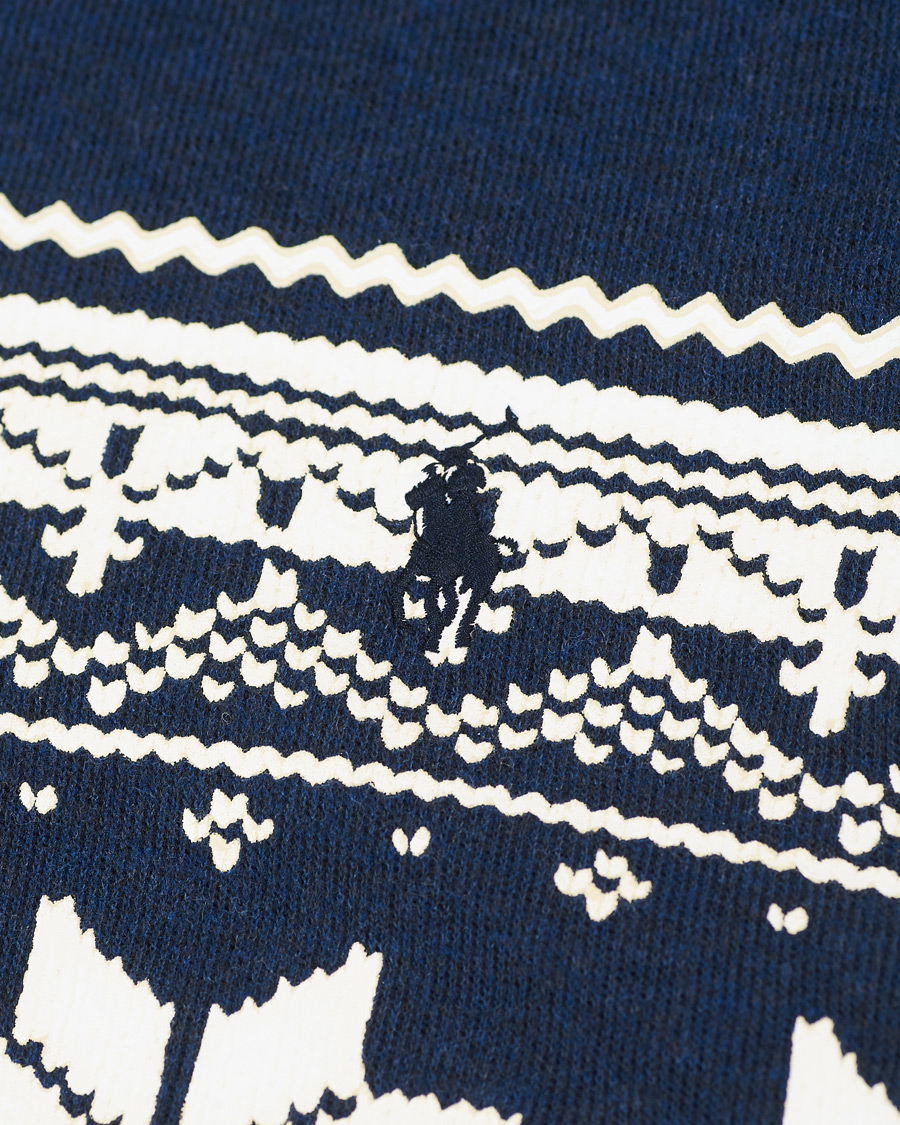 Men | Sweaters & Knitwear | Polo Ralph Lauren | Winter Double Knit Half Zip Sweater Blue Heather
