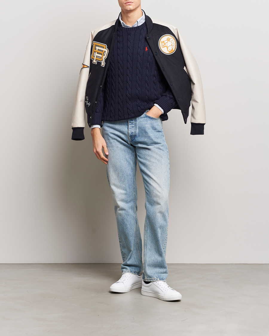 Men | Clothing | Polo Ralph Lauren | Cotton Cable Pullover Hunter Navy
