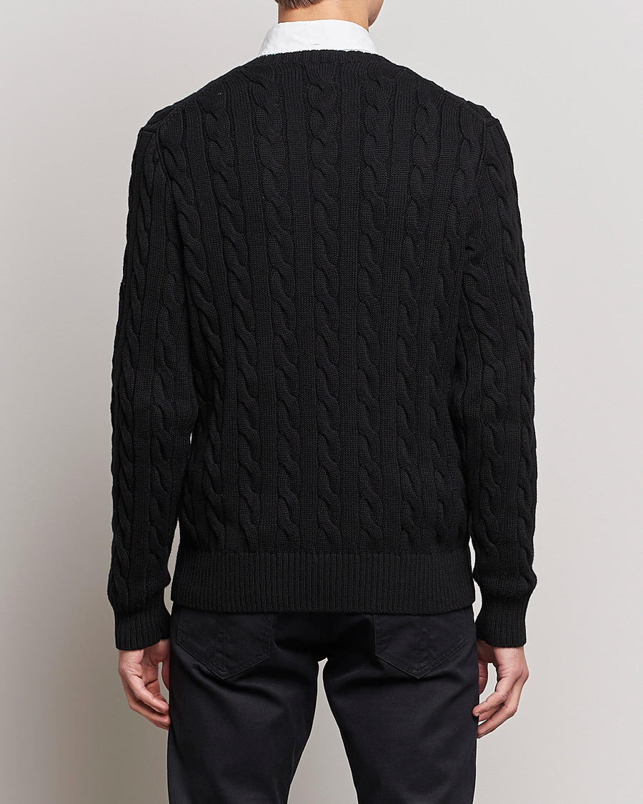 Men | Sweaters & Knitwear | Polo Ralph Lauren | Cotton Cable Pullover Black