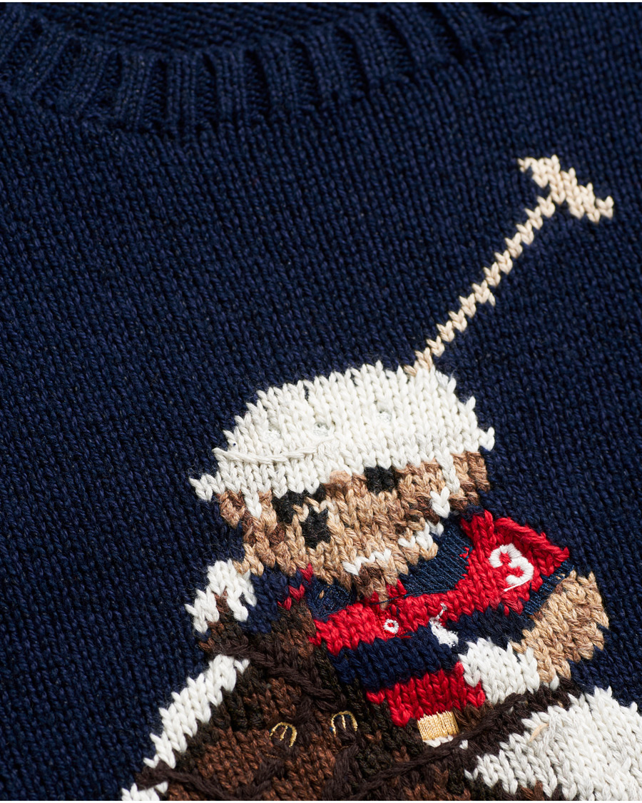 Men | Sweaters & Knitwear | Polo Ralph Lauren | Polo Player Bear Knitted Sweater Navy