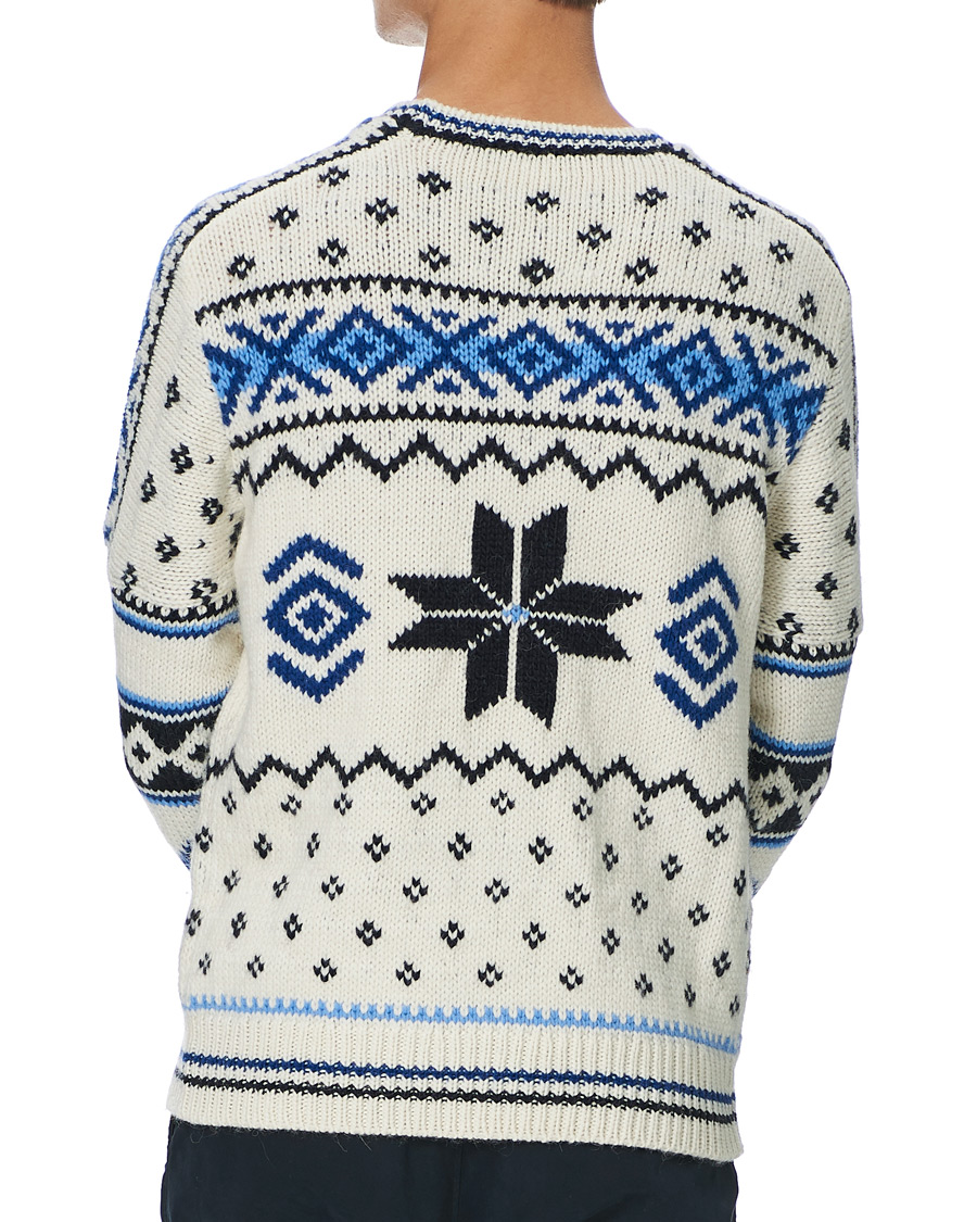 Polo Ralph Lauren Wool Snowflake Knitted Sweater Cream at CareOfCarl.com