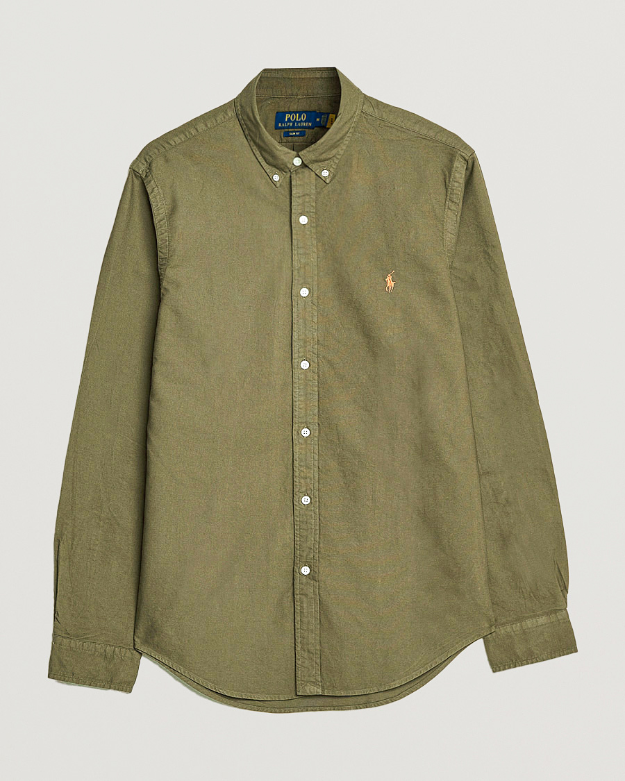 Men | Shirts | Polo Ralph Lauren | Slim Fit Garment Dyed Oxford Defender Green
