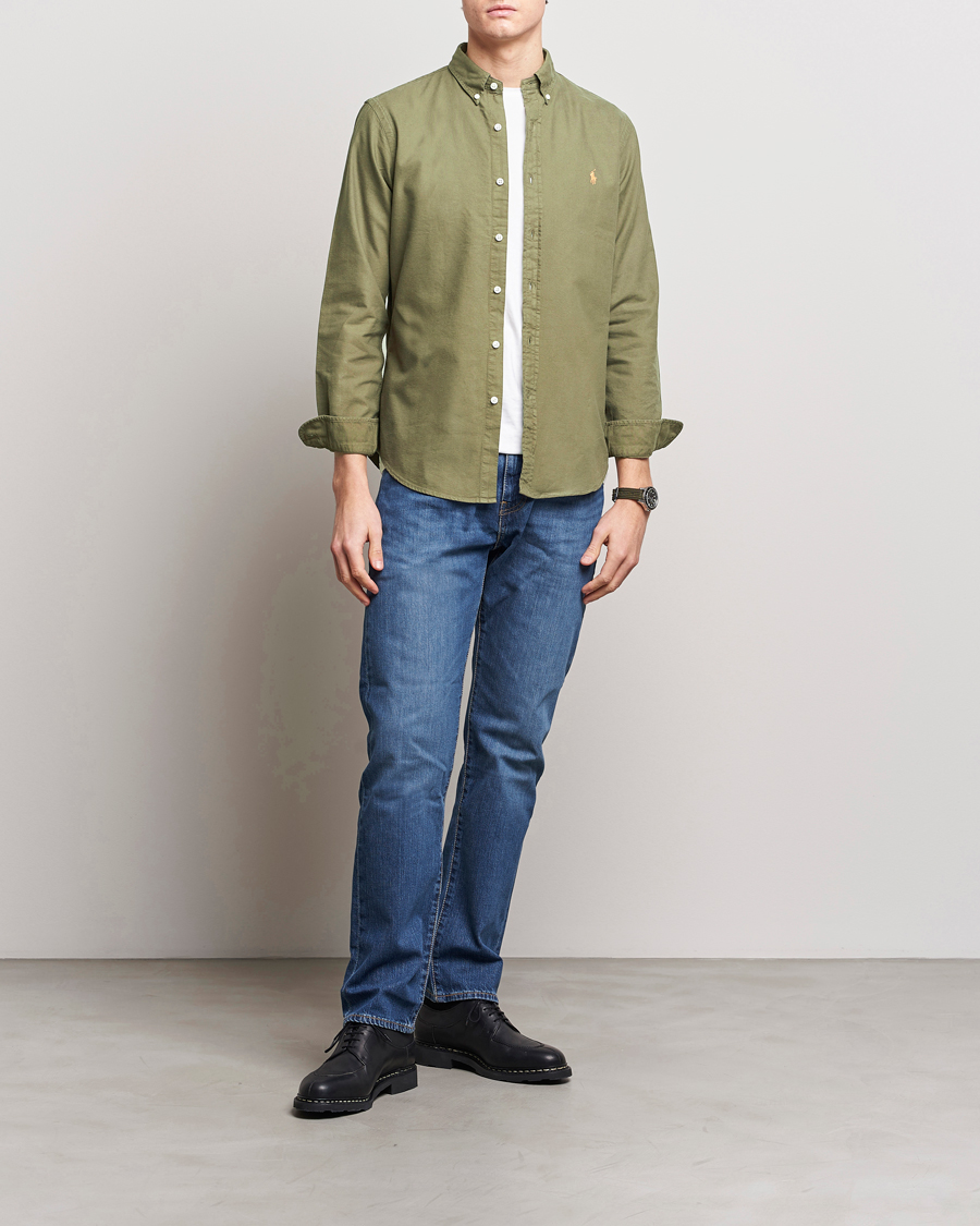 Men | Shirts | Polo Ralph Lauren | Slim Fit Garment Dyed Oxford Defender Green
