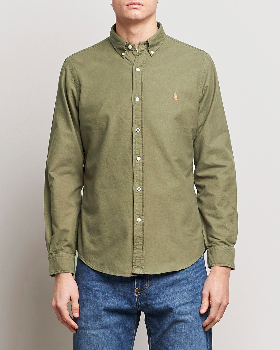 Men | Shirts | Polo Ralph Lauren | Slim Fit Garment Dyed Oxford Defender Green