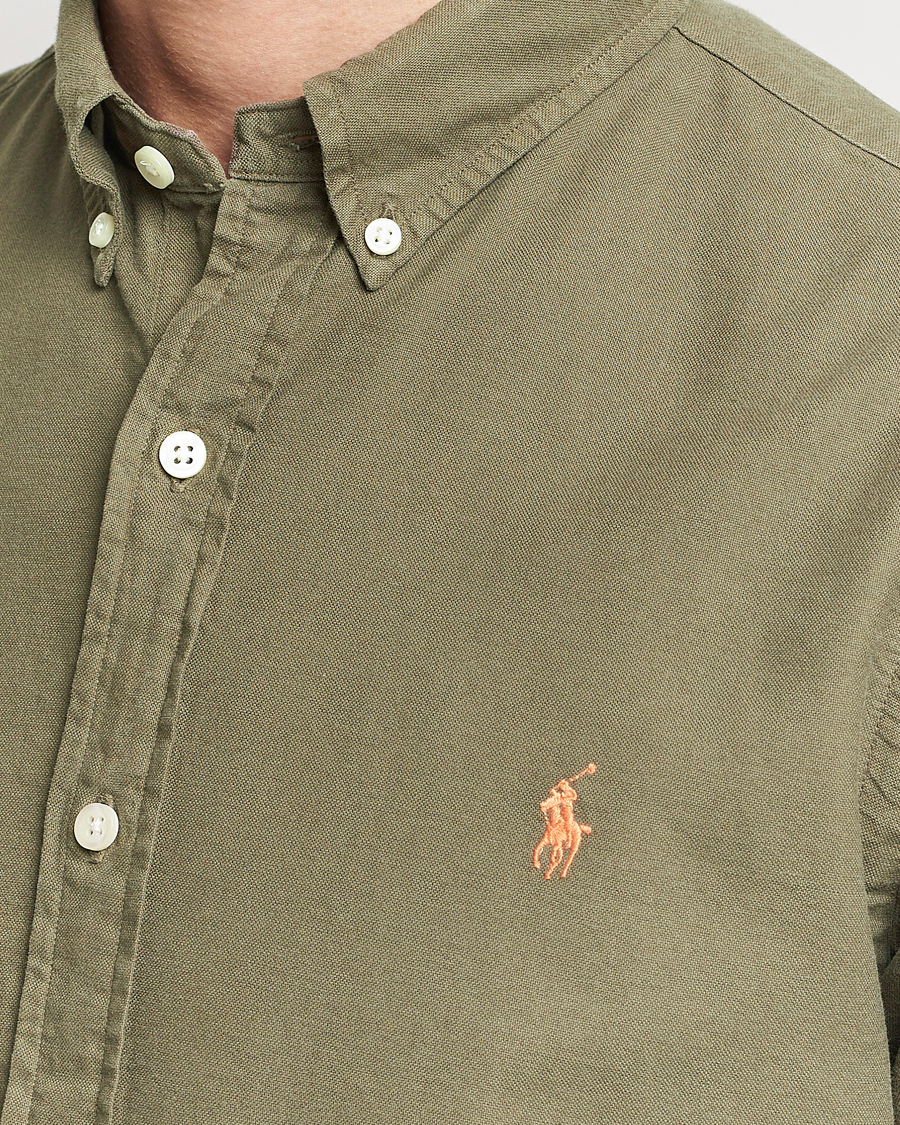 Men | Shirts | Polo Ralph Lauren | Slim Fit Garment Dyed Oxford Defender Green