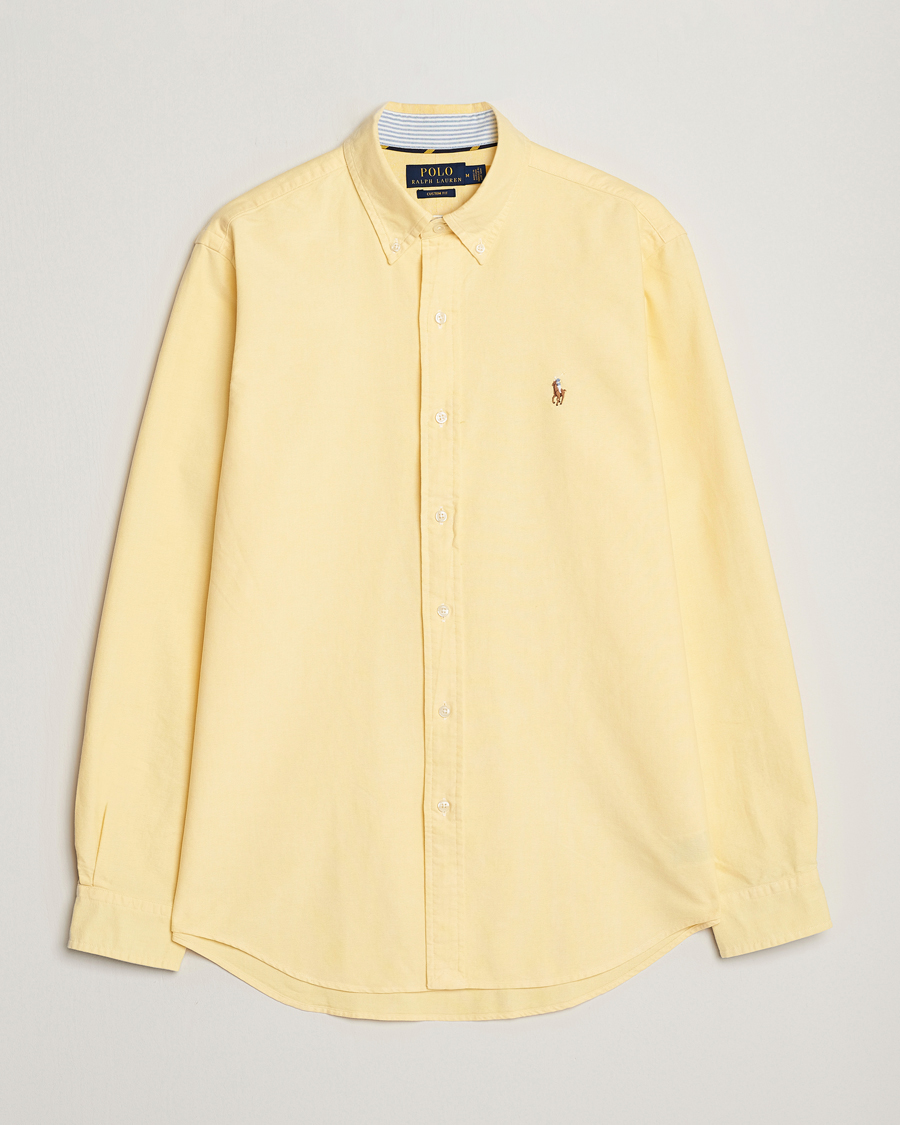 Men | Shirts | Polo Ralph Lauren | Custom Fit Oxford Button Down Shirt Yellow