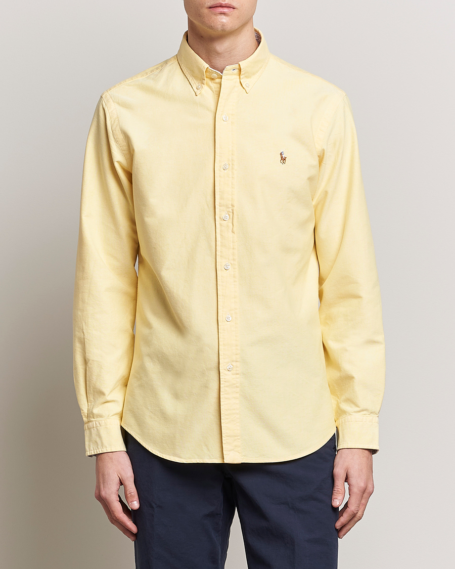 Polo Ralph Lauren Custom Fit Oxford Button Down Shirt Yellow at CareOfCarl. Polo Ralph Lauren Custom Fit Oxford Button Down Shirt Yellow at CareOfCarl.