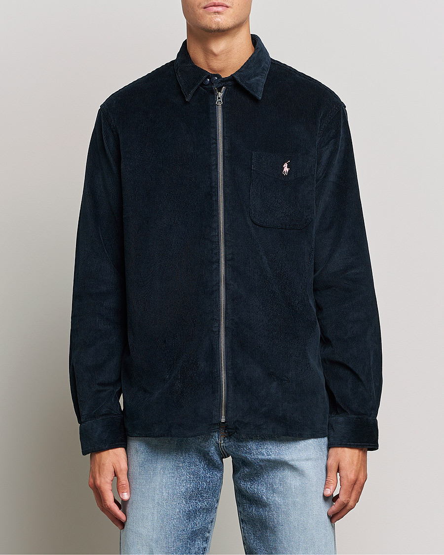 Men | Shirts | Polo Ralph Lauren | Corduroy Full Zip Overshirt Navy