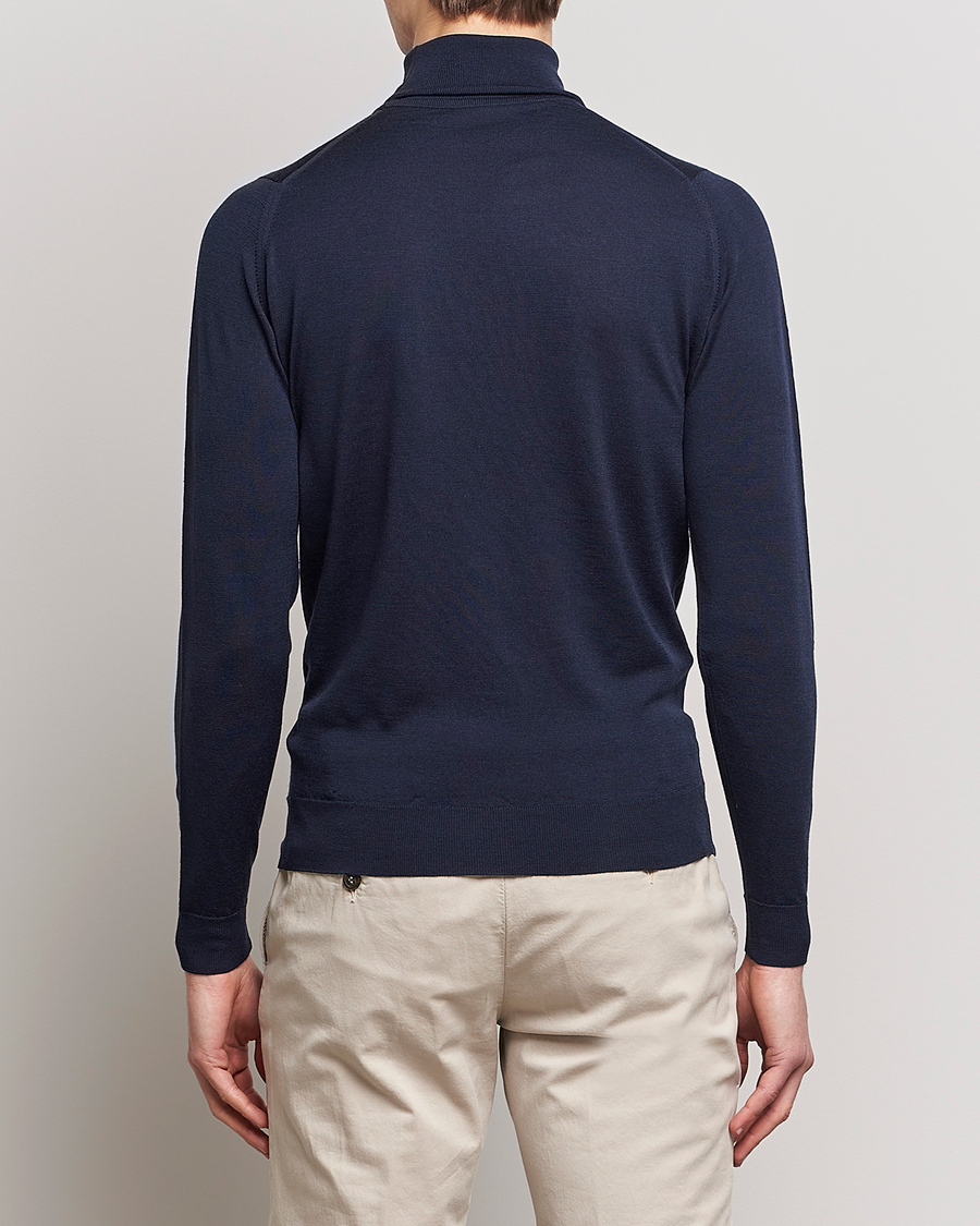 Men | Sweaters & Knitwear | John Smedley | Cherwell Extra Fine Merino Rollneck Midnight