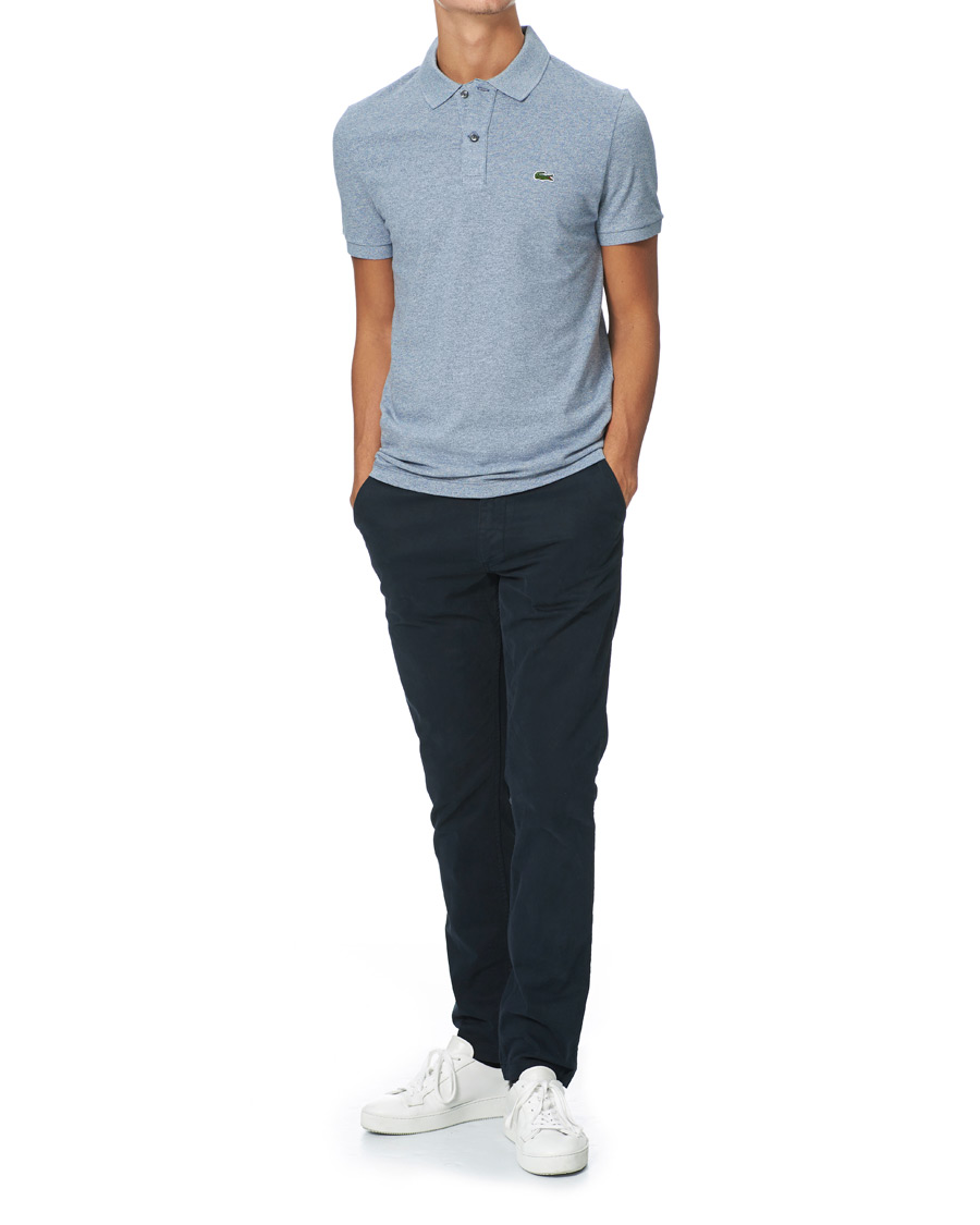 Men | Polo Shirts | Lacoste | Slim Fit Polo Piké Light Indigo Blue