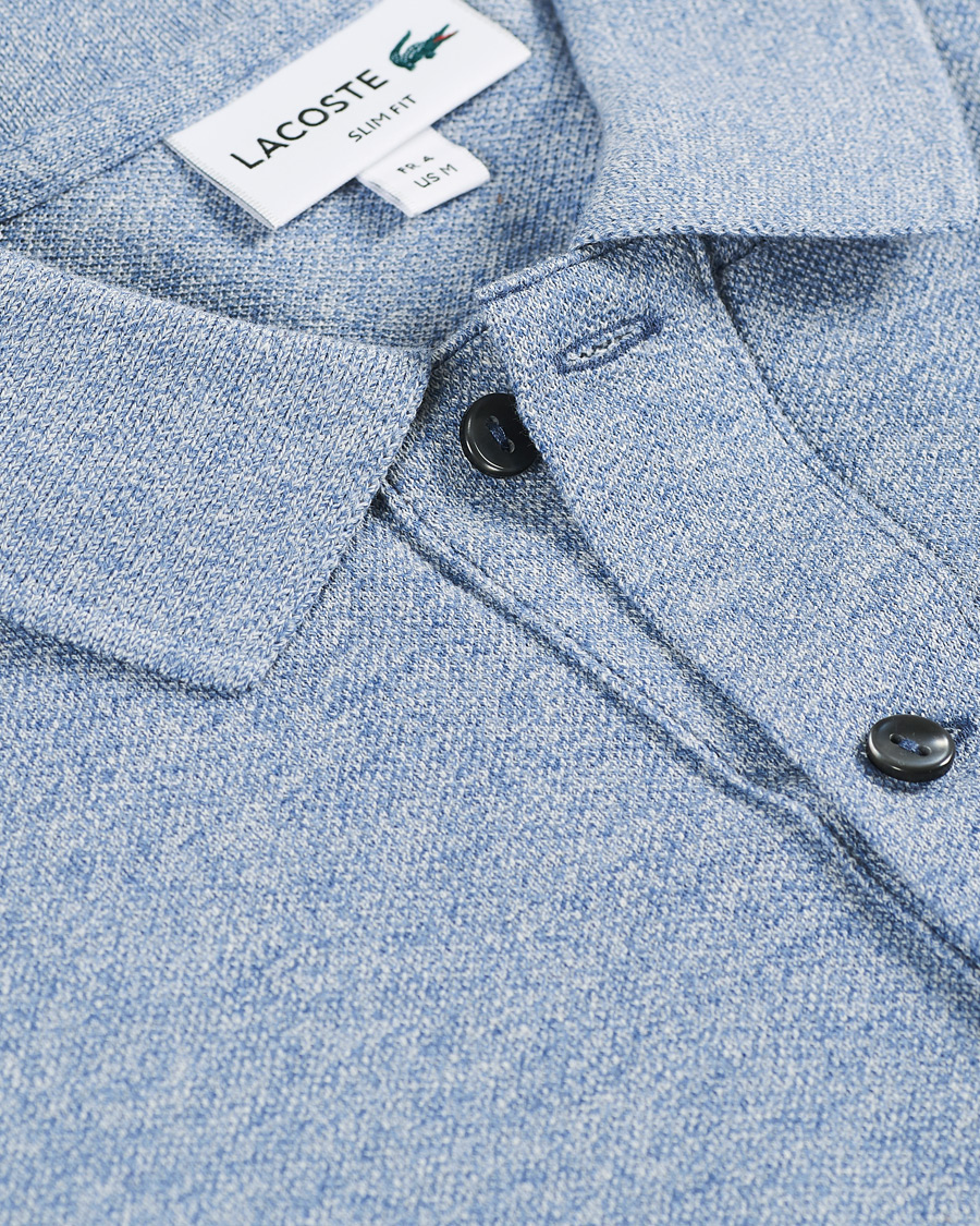 Men | Polo Shirts | Lacoste | Slim Fit Polo Piké Light Indigo Blue
