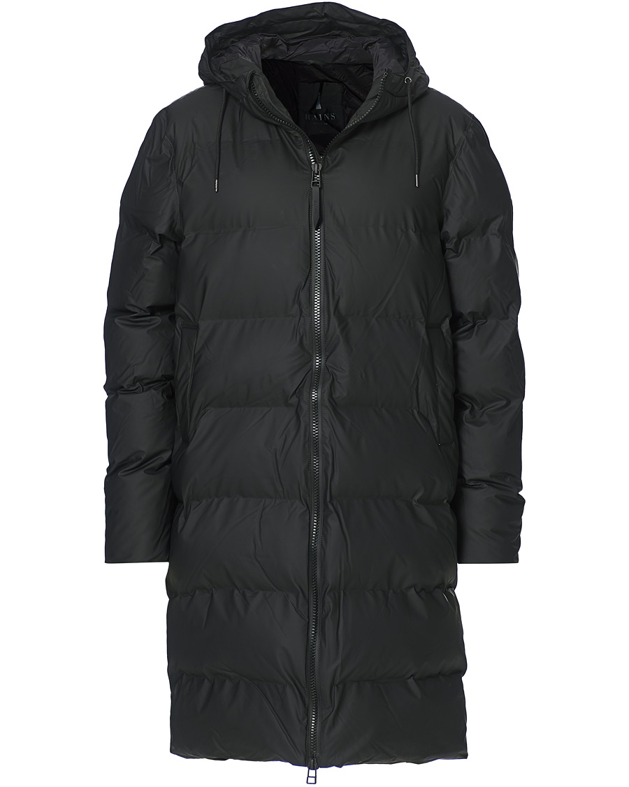 Men | Coats & Jackets | RAINS | Waterproof Long Puffer Jacket Black