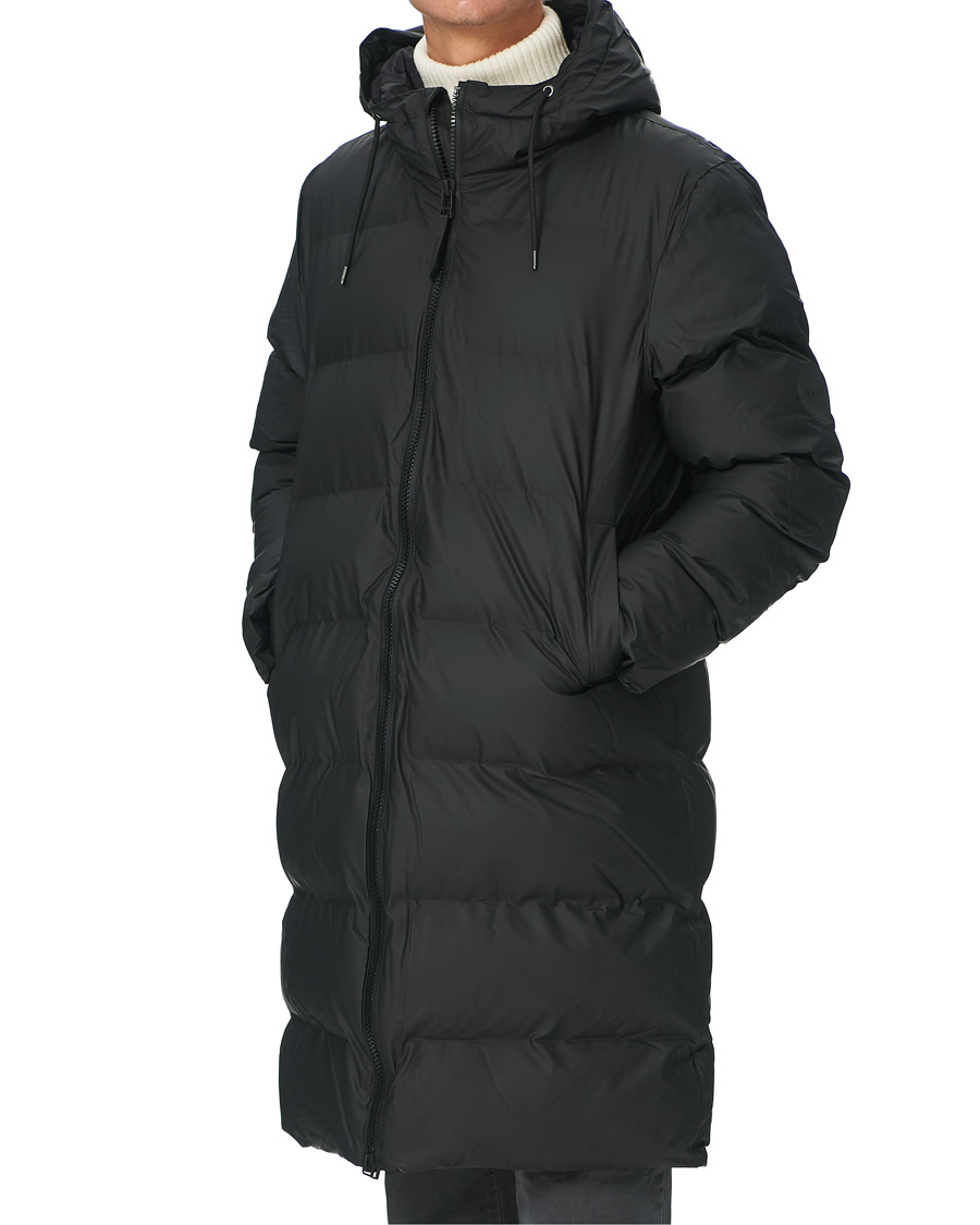 Men | Coats & Jackets | RAINS | Waterproof Long Puffer Jacket Black