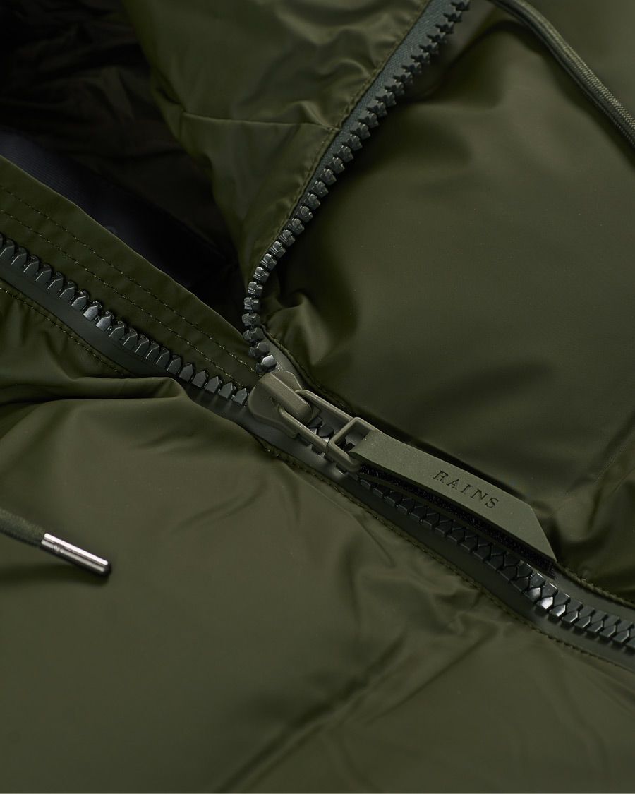 Men | Coats & Jackets | RAINS | Waterproof Long Puffer Jacket Green