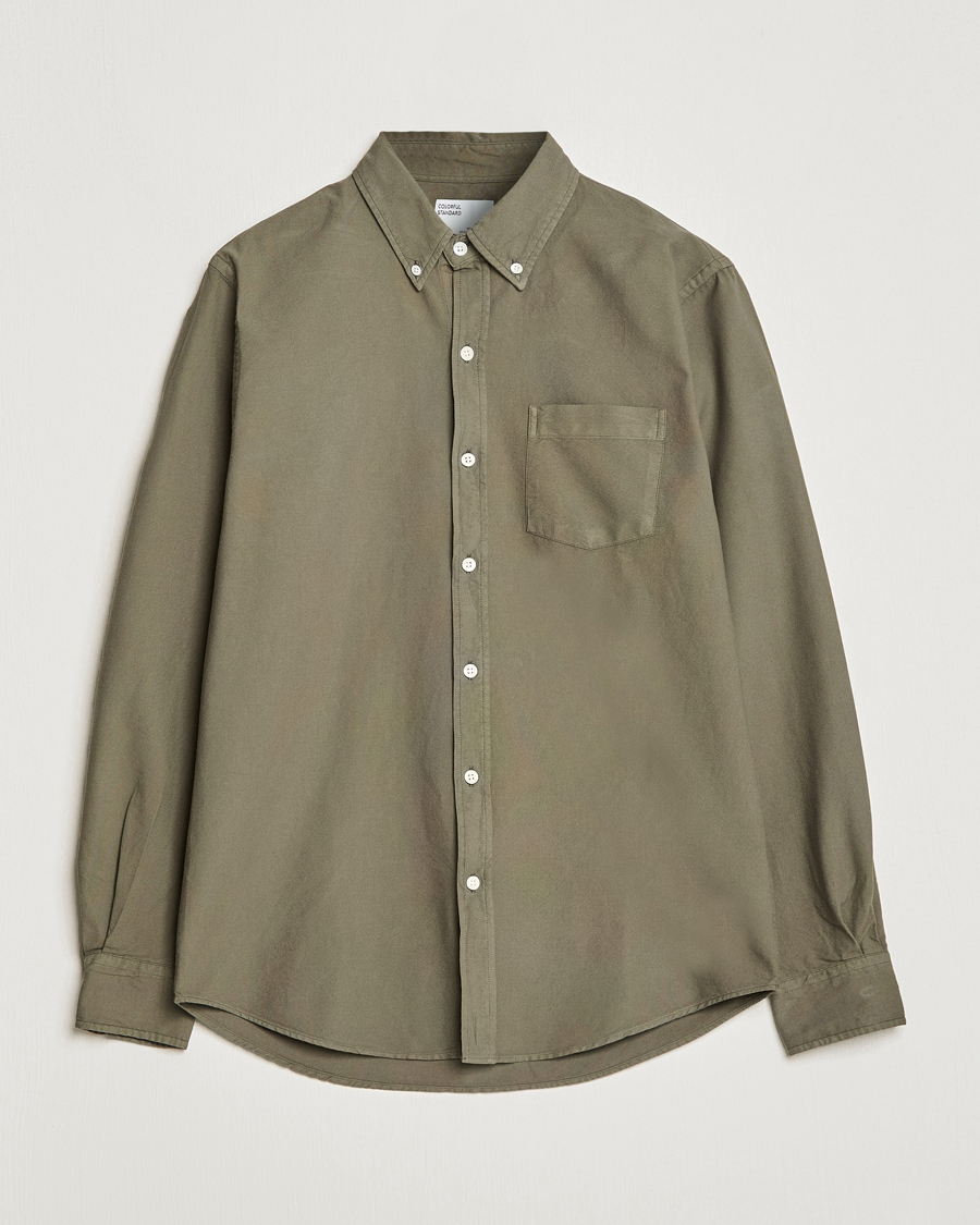 Men | Shirts | Colorful Standard | Classic Organic Oxford Button Down Shirt Dusty Olive