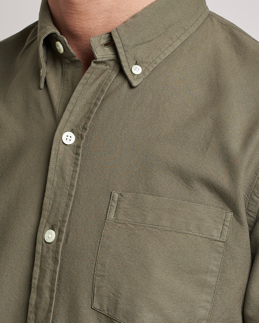 Men | Shirts | Colorful Standard | Classic Organic Oxford Button Down Shirt Dusty Olive