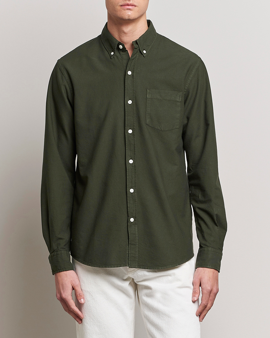 Men | Shirts | Colorful Standard | Classic Organic Oxford Button Down Shirt Hunter Green