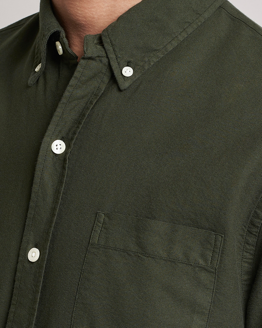 Men | Shirts | Colorful Standard | Classic Organic Oxford Button Down Shirt Hunter Green