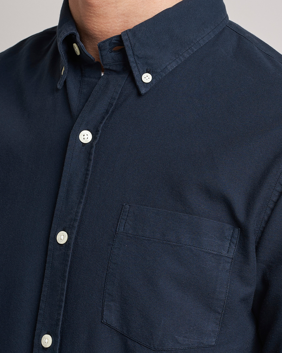Men | Shirts | Colorful Standard | Classic Organic Oxford Button Down Shirt Navy Blue
