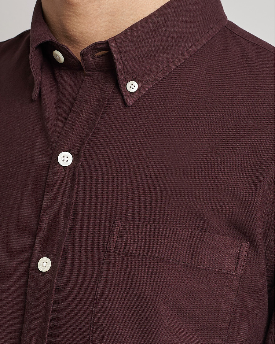 Men | Shirts | Colorful Standard | Classic Organic Oxford Button Down Shirt Oxblood Red