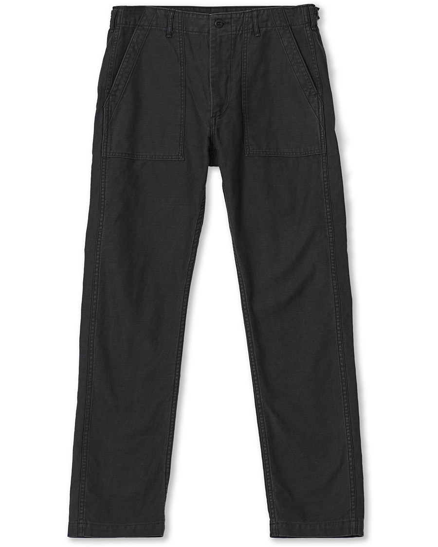 Men | Trousers | orSlow | Slim Fit Original Sateen Fatigue Pants Black