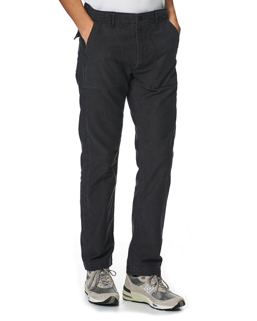 Men | Trousers | orSlow | Slim Fit Original Sateen Fatigue Pants Black