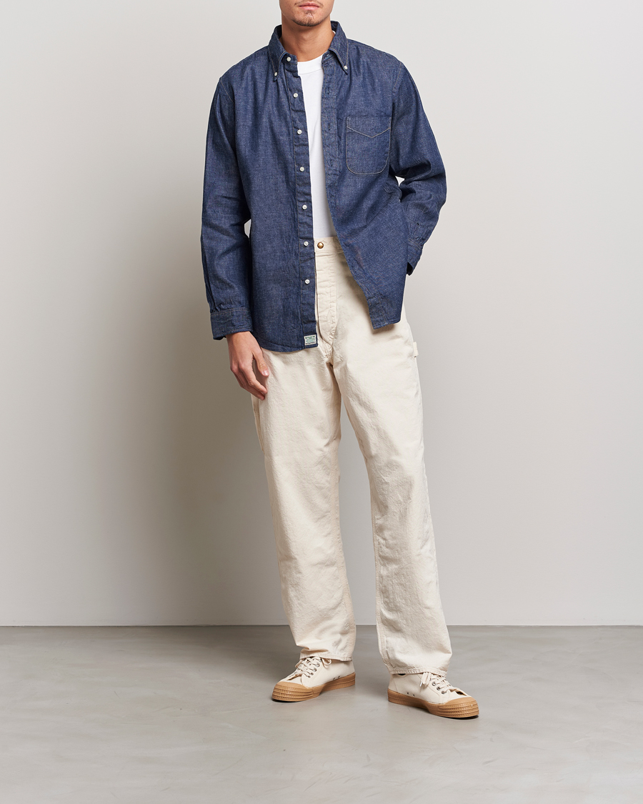 Men | Shirts | orSlow | Denim Button Down Shirt One Wash